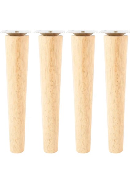 4 Parça Mobilya Bacakları Ahşap Katı Mobilya Düz Masa Bacakları Kaymaz Sandalye Bacakları Yedek Aksesuarlar 20CM (Yurt Dışından)