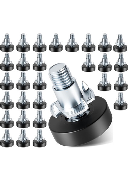 30 Parçalı Mobilya Ayakları Pedler Siyah Plastik Mobilya Bacakları Ayarlanabilir Tesviye Ayakları Masa Ayakları Mobilya Dip Ayak (Yurt Dışından)