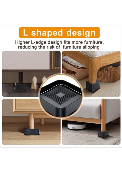 4pcs 4 Inç Likte Yatak Çerçevesi Ağır Hizmet Ayarlanabilir Mobilya Çerçevesi Kanepe ve Sandalye Bacak Çerçevesi (Yurt Dışından) modelleri