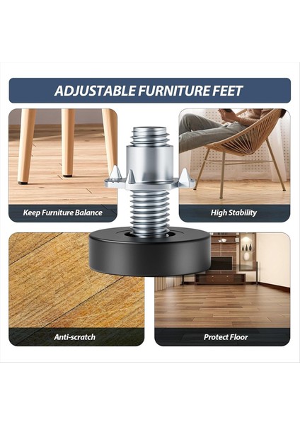 30 Parçalı Mobilya Ayakları Pedler Siyah Plastik Mobilya Bacakları Ayarlanabilir Tesviye Ayakları Masa Ayakları Mobilya Dip Ayak (Yurt Dışından) indirimleri