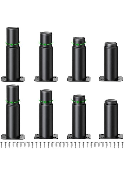 8 Adet Ayarlanabilir Mobilya Bacakları Dolap Ayak Liği Ayarlanabilir 120 mm -180 mm Kanepe Bacakları Metal Dolap Bacakları Siyah (Yurt Dışından)