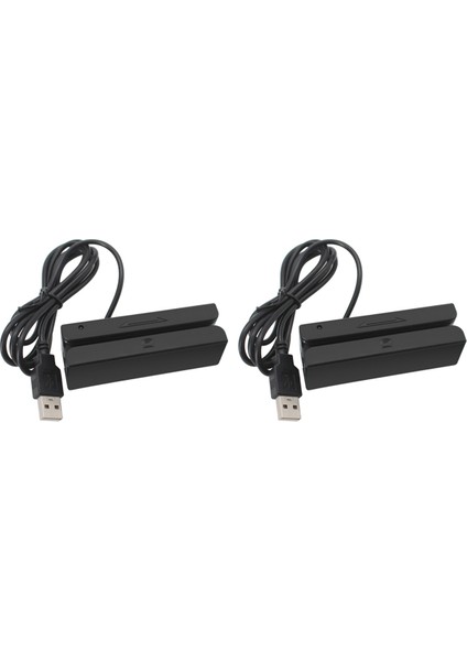 2x MSR90 USB Manyetik Şerit Kartı Okuma Makine Kartı Okuyucu Stripe 3 Mini Mags Hi-Co Swiper USB Pc Için (Yurt Dışından)