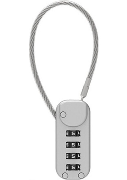 Gri Güvenlik Kombinasyonu Asma Kilit 4 Haneli Kombinasyon Asma Kilit Çinko Alaşım Hırsızlığı Önleyici Bavul (Yurt Dışından)