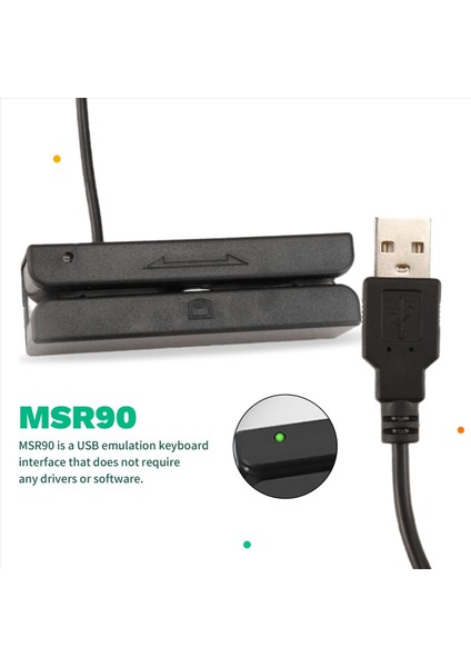 MSR90 USB Manyetik Şerit Kartı Okuma Makine Kartı Okuyucu Strıpe 3 Izleşik Mag Mag Hi-Co Swiper USB Pc Için (Yurt Dışından) indirimleri