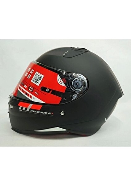 Kask Revenge 2 Solid A1 Matt Black Şeffaf Vizörlü