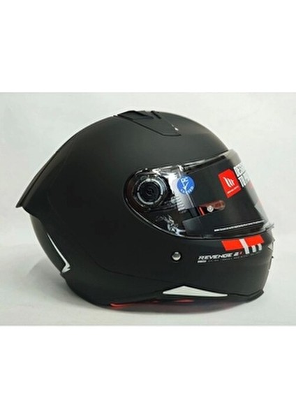 Kask Revenge 2 Solid A1 Matt Black Şeffaf Vizörlü