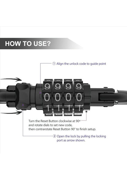 3x Kombinasyon Kilitleri 4 Haneli Ağır Hizmet Tipi Karabiner Klipler Ilmekli Bilet Güvenlik Kablosu Kilidi Için D Şeklinde Kod Kilidi (Yurt Dışından) modelleri