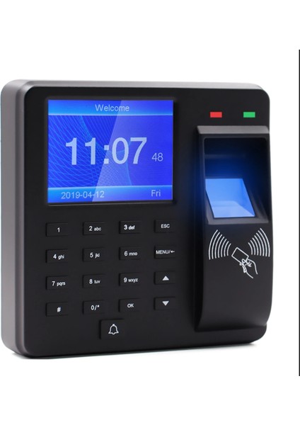 2 4 Inç Ekran Çalışan Kaydedici ile Erişim Kontrolü Katılım Makinesi Parmak Izi/şifre/kimlik Kartı Tanımlama (Yurt Dışından)