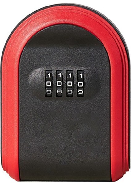 Anahtar Güvenli Kutu Hava Durumu Geçirmez 4 Sayı Kombinasyon Dış Mekan Anahtar Güvenlik Depolama Kılıfı Anahtar Kilit Kutusu Duvar Monte Siyah ve Kırmızı (Yurt Dışından)