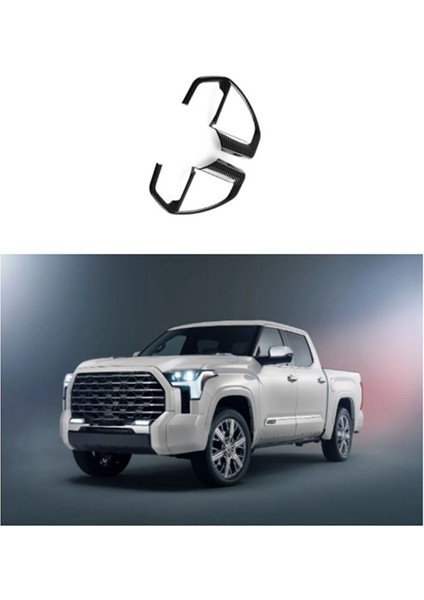 Karbon Fiber Tarzı Araba Direksiyon Pulları Dekoratif Çerçeve Düğmesi Döşeme Iç Yama Toyota Tundra 2022-2023 (Yurt Dışından) fırsatları