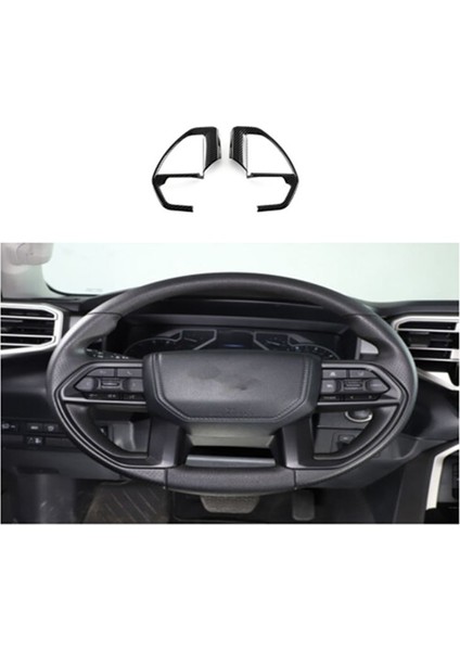 Karbon Fiber Tarzı Araba Direksiyon Pulları Dekoratif Çerçeve Düğmesi Döşeme Iç Yama Toyota Tundra 2022-2023 (Yurt Dışından) indirimleri