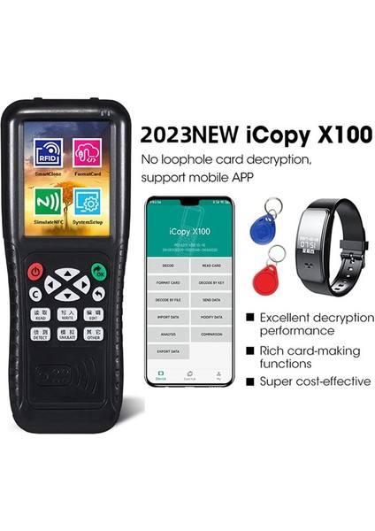 Tam Decose Fonksiyonu ile Rfıd Fotokopi Makyesi Akıllı Kart Anahtarı Nfc Id Doplıcatör Okuyucu Yazı (Yurt Dışından) fırsatları