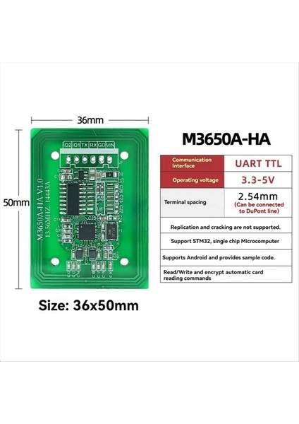 M3650A-HA Rfıd Okuyucu Yazar 13 56MHZ Ic Kart Okuyucu Uart Ttl 3 3-5V Rfıd Etiket Okuyucu F08 S50 S70 Kart Okuyucu Modülü (Yurt Dışından) indirimleri