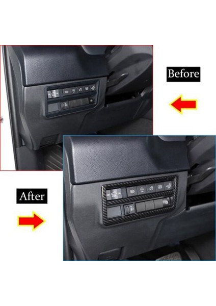 Karbon Fiber Sol Alt Merkez Kontrol Çerçevesi Far Ayar Düğmesi Toyota Tundra 2022-2023 (Yurt Dışından) modelleri