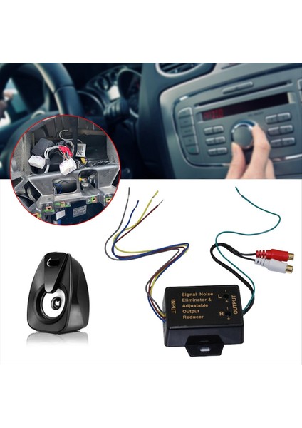 Hı/düşük Seviye Dönüştürücü 2 Yol Yüksek Seviyeden Düşük Seviye Dönüştürücü 12-24V Araba Hoparlör Ses Dönüştürücü 40W Ayarlanabilir Adaptör (Yurt Dışından) modelleri