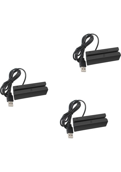 3x MSR90 USB Manyetik Şerit Kartı Okuma Makine Kartı Okuyucu Stripe 3 Mini Mags Hi-Co Swiper USB Pc Için (Yurt Dışından)