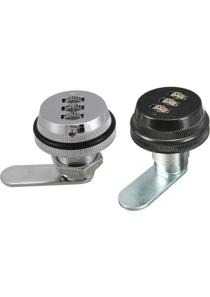 2 Pcs Alaşım Kodu Kombinasyonu Kam Kilidi Anahtarsız Post Posta Kutusu Dolabı Rv 3 Kadran Siyah ve Gümüş (Yurt Dışından)