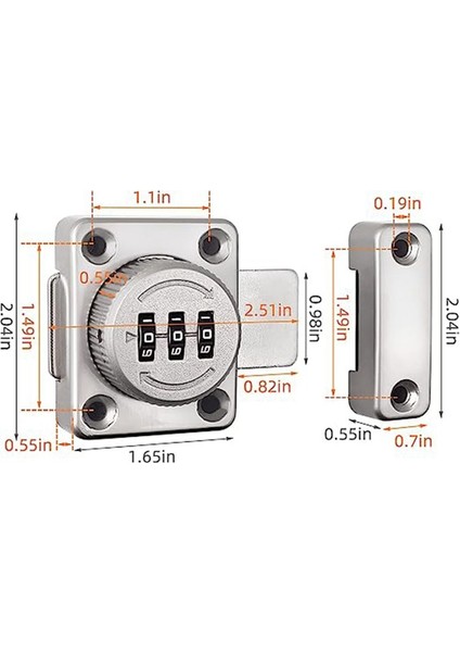 Mekanik Anahtarsız Kabin Kilidi Döner Çekmece Kilit Kombinasyon Kilidi Kombinasyon Kablosu Dosya Kabini Kilidi (Gümüş) (Yurt Dışından) modelleri