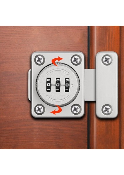 Mekanik Anahtarsız Kabin Kilidi Döner Çekmece Kilit Kombinasyon Kilidi Kombinasyon Kablosu Dosya Kabini Kilidi (Gümüş) (Yurt Dışından) indirimleri