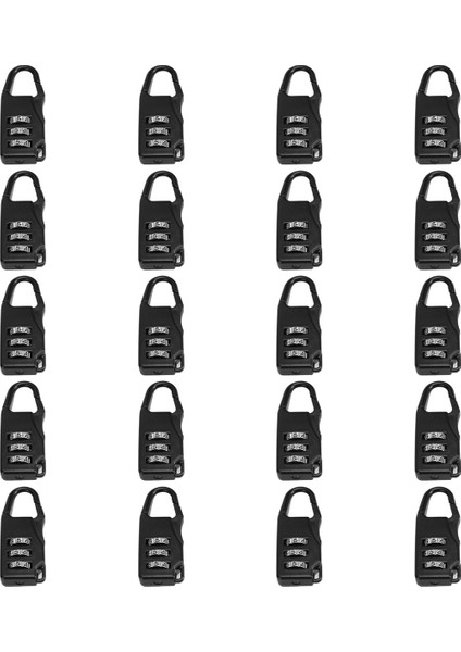 20PCS Alaşım Güvenli Kombinasyon Kod Numarası Kilit Asma Kilit Çanta Bavul Bagajı Fermuarlı Sırt Çantası El Çantası Hırsızlık Önleme Kilit (Yurt Dışından)