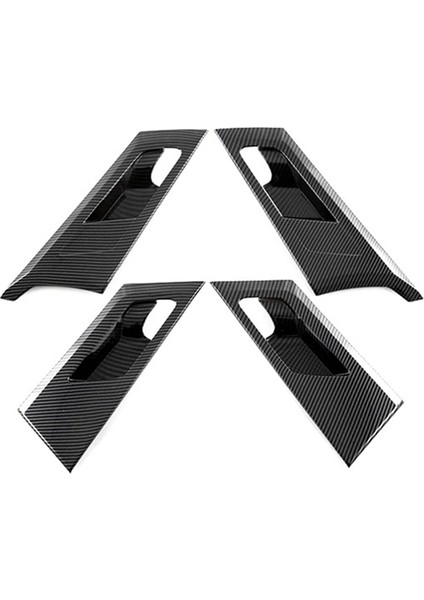 Araç Karbon Fiber Iç Iç Kapı Kasesi Çerçeve Kapak Tutamağı Mitsubishi Outlander Için Koruma Döşeme Sticker 2022 2023 (Yurt Dışından)