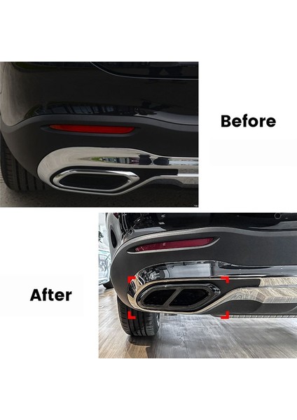 Araç Arka Boğaz Egzoz Borusu Susturucu Uçları Mercedes Için Kapak Kaplama Benz Glc Sınıfı X254 2023+ GLC260 GLC300 Amg (Karbon) (Yurt Dışından) modelleri