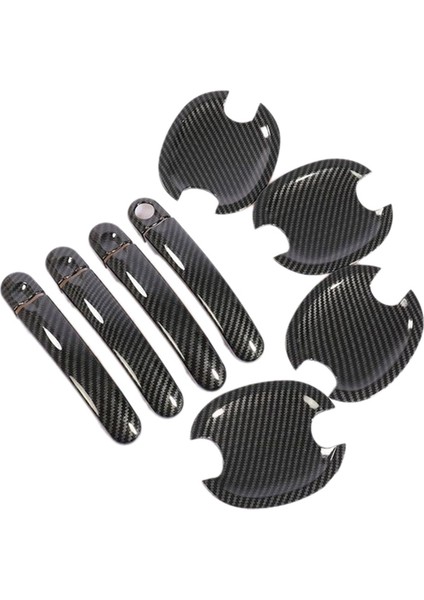 Karbon Fiber Araba Kapı Tutucu Kapak Kupası Vw Jetta Mk5 Golf Plus Golf Gtı 2006-2010 (Yurt Dışından)