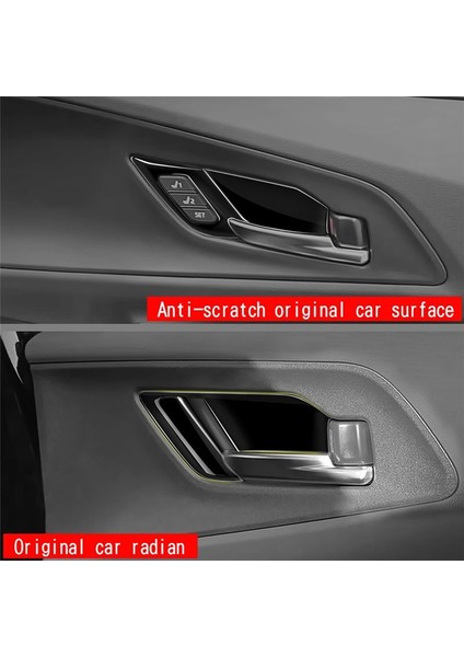 Araba Aptal Gümüş Kapı Iç Sap Kase Çerçeveleri Trimler Yüksek/düşük Konfigürasyon Toyota Prius 60 Serisi 2022 2023 Için 5pcs (Yurt Dışından) indirimleri