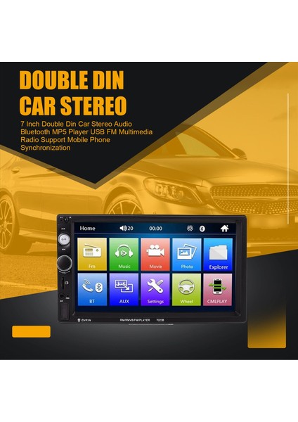 7 Inç Çift Din Araba Stereo Audio Bluetooth Mp5 Player USB Fm Multimedya Radyo Desteği Cep Telefonu Senkronizasyonu (Yurt Dışından) fırsatları