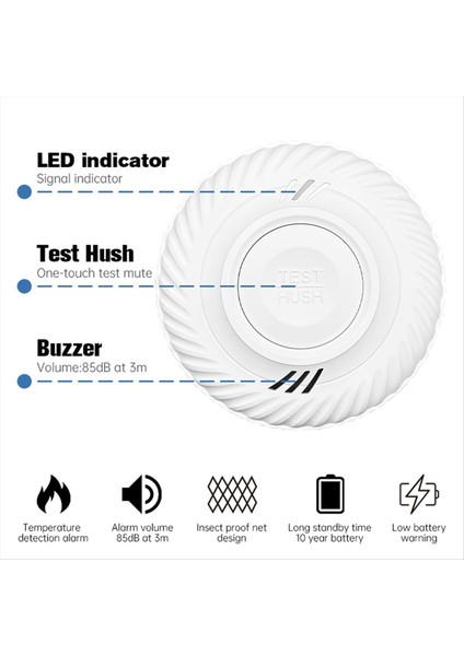 Yerleşik 10 Yıllık Duman Dedektörü Wifi Fonksiyon Tuka Akıllı Ev Salonu Çocuk Odası Mutfak Dükkanı Yangın Alarm Sensörü (Yurt Dışından) fırsatları