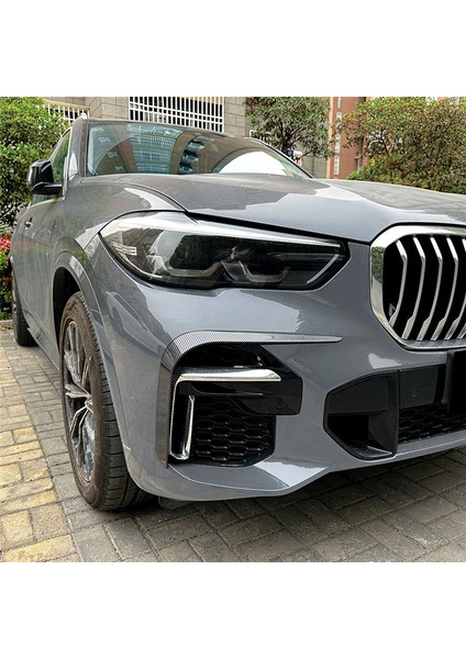 Araba Ön Tampon Dudak Yan Spoiler Sis Lambası Çerçeveleri Bmw X5 G05 M Sport 2019-2022 Vücut Kitleri Ayrıştırıcı (Siyah) (Yurt Dışından)