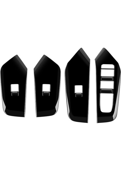 Araba Parlak Siyah Iç Kapı Koltuk Pencere Cam Switch Frame Frame Panel Trims 4pcs Toyota Prius 60 Serisi 2022 2023 (Yurt Dışından)