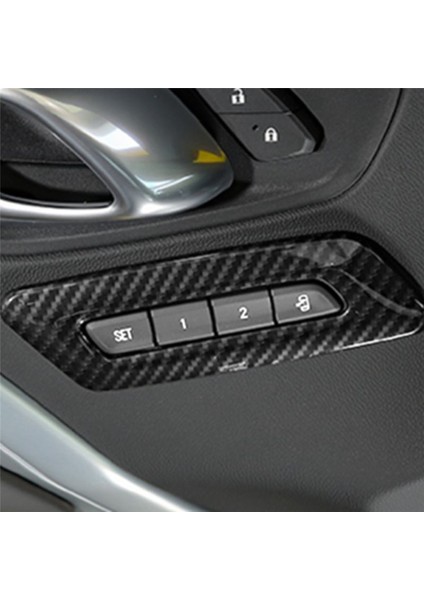 Chevrolet Camaro Için Gerçek Sert Karbon Fiber 2016-2023 Araba Kapısı Ön Koltuk Düğmesi Çerçeve Iç Döşeme Aksesuarları (Yurt Dışından) fiyatları
