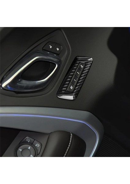 Chevrolet Camaro Için Gerçek Sert Karbon Fiber 2016-2023 Araba Kapısı Ön Koltuk Düğmesi Çerçeve Iç Döşeme Aksesuarları (Yurt Dışından) fırsatları