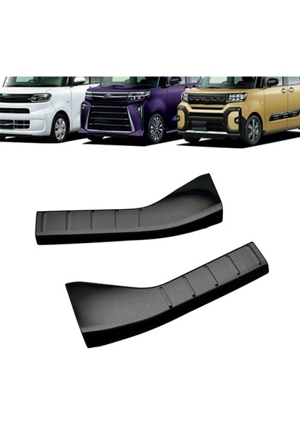 Gümüş Titanyum Paslanmaz Çelik Araç Arka Scuff Koruyucu Araç Çıkartmaları Daihatsu Tanto LA650 LA660S 2022-2023 (Yurt Dışından) modelleri