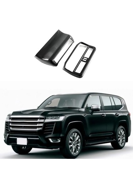 Karbon Iç Arka Koşul Durum Havalandırma Çerçevesi Toyota Land Cruise LC300 2022 2023 Için Anti-Hick USB Paneli Kapağı (Yurt Dışından) fırsatları