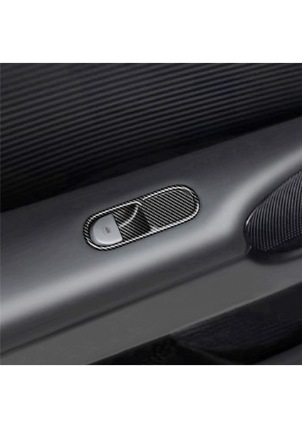 Karbon Fiber Arka Satır Pencere Cam Kaldırma Anahtarı Düğmeleri Hyundai Ioniq Için Dekorasyon Kapağı 6 2022-2023 Düşük Versiyon (Yurt Dışından) modelleri