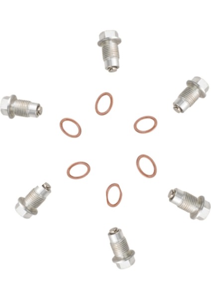 6pcs M12X1 25 M14X1 5 M16X1 5 M18X1 5 Yağ Tavası Vidası Paslanmaz Çelik Şanzıman Emme Demir Yağ Tahliye Fişi OS-1003 (Yurt Dışından)