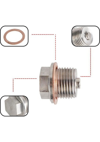 6pcs M12X1 25 M14X1 5 M16X1 5 M18X1 5 Yağ Tavası Vidası Paslanmaz Çelik Şanzıman Emme Demir Yağ Tahliye Fişi OS-1003 (Yurt Dışından) fiyatları