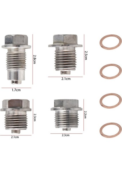 6pcs M12X1 25 M14X1 5 M16X1 5 M18X1 5 Yağ Tavası Vidası Paslanmaz Çelik Şanzıman Emme Demir Yağ Tahliye Fişi OS-1003 (Yurt Dışından) modelleri