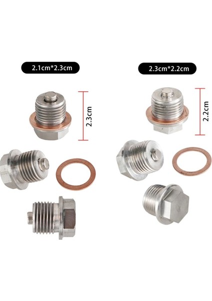 6pcs M12X1 25 M14X1 5 M16X1 5 M18X1 5 Yağ Tavası Vidası Paslanmaz Çelik Şanzıman Emme Demir Yağ Tahliye Fişi OS-1003 (Yurt Dışından) fırsatları