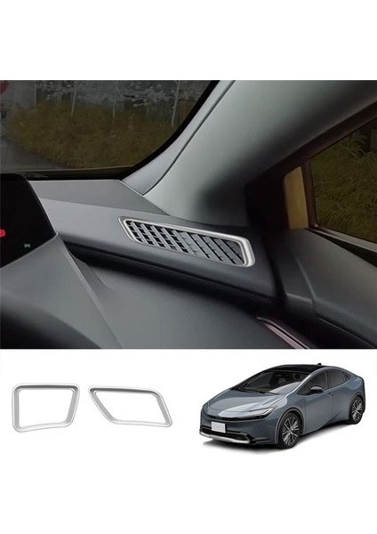 Karbon Fiber Ön Gösterge Tablosu Hava Havalandırma Trim Kapak Çerçevesi Araç Toyota Prius 60 Serisi 2022-2023 2 Pcs (Yurt Dışından) modelleri