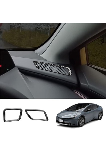 Karbon Fiber Ön Gösterge Tablosu Hava Havalandırma Trim Kapak Çerçevesi Araç Toyota Prius 60 Serisi 2022-2023 2 Pcs (Yurt Dışından) indirimleri