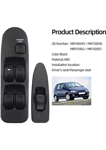 MR740599 MR792851 Mitsubishi Carisma Için Elektrikli Pencere Anahtarı Kaldırıcısı 1995-2006 Mitsubishi Uzay Yıldızı Mr 740 599 (Yurt Dışından) modelleri