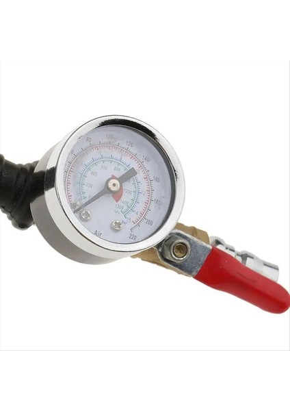 220PSI Hava Lastik Basınç Şişirme Göstergesi Van Bilet Lastik Için Valfli Kompresör Maksimum Basınç 220PSI Kauçuk Sap (Yurt Dışından) indirimleri
