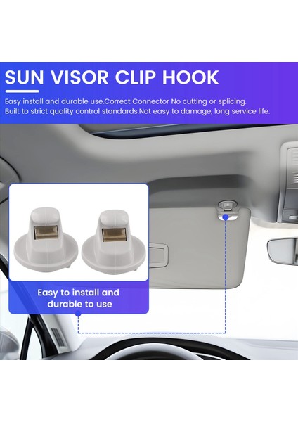 Gri Güneş Vizörü Klips Kanca Tutucusu 5G0857561B Golf Için 7 Mk7 Passat B8 Polo T-Cross Tiguan Touran (Yurt Dışından) fırsatları