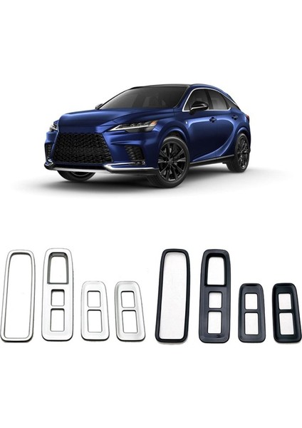 Araba Aksesuarları Kapı Pencere Cam Kaldırma Kontrol Anahtarı Panel Trim Kapak Lexus Rx 2022-2023 Mat Gümüş 4 Pcs (Yurt Dışından) modelleri