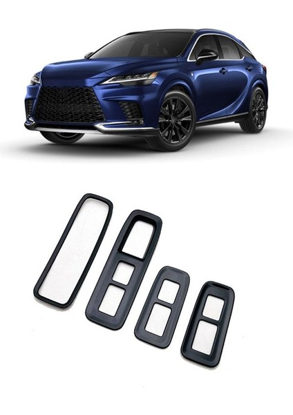 Araba Aksesuarları Kapı Pencere Cam Kaldırma Kontrol Anahtarı Panel Trim Kapak Lexus Rx 2022-2023 Mat Gümüş 4 Pcs (Yurt Dışından) indirimleri