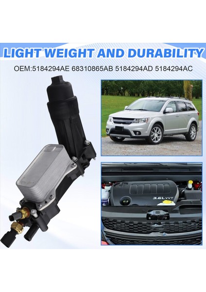 5184294AE Araç Yağı Soğutucu Filtre Muhafazası Jeep Dodge Chrysler Için Sensörle Muhafaza 2011-2013 3 6l V6 68310865AB Otomobil Parçaları (Yurt Dışından) indirimleri