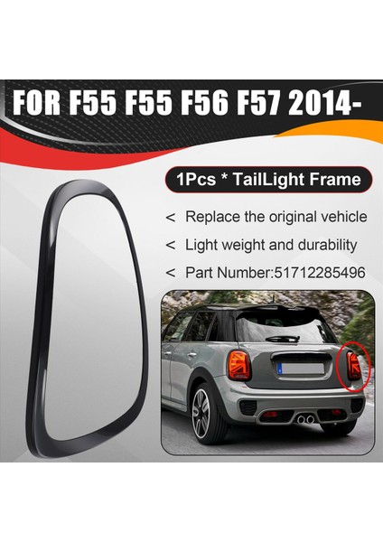 51712285496 Arka Sağ Arka Lamba Çerçeve Lambası Kapak Kuyruk Işık Çevresi Mini Cooper F55 F56 F57 2014+ Otomobil Parçaları Için (Yurt Dışından) indirimleri